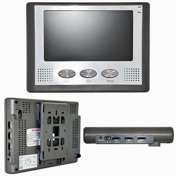 RL-027-1  Тонкий LCD монитор 7 дюймов + панель вызова с ИК светом + добавочная телефонная трубка